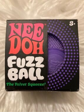 NeeDoh Purple Fuzz Ball Velvet Squeeze